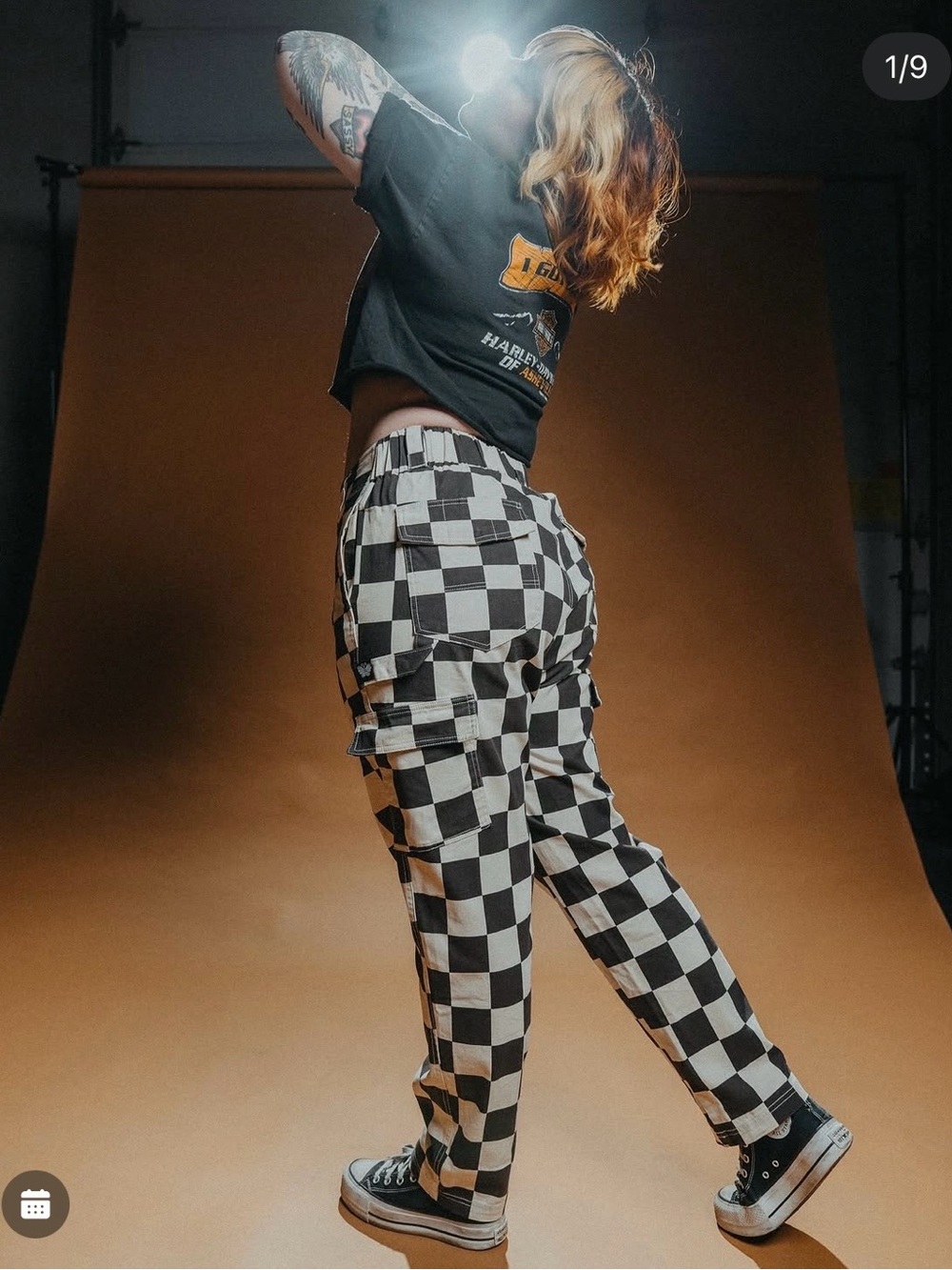 Girrlscout Checkerboard Sloan Cargo Pants - Picture 2 of 4
